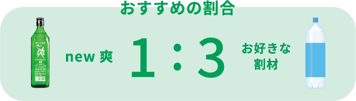 おすすめの割合は１：３